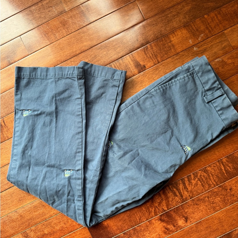Vineyard Vines Slate Blue Embroidered Chino Pants